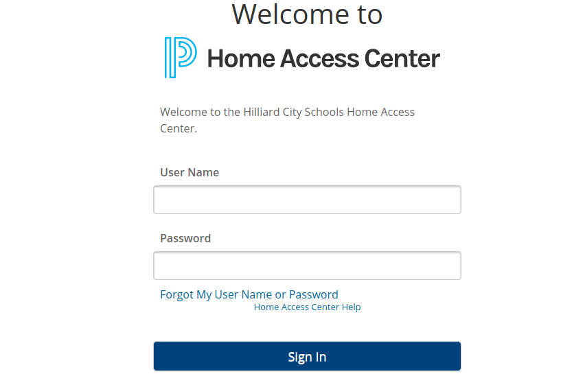 home access center hilliard login